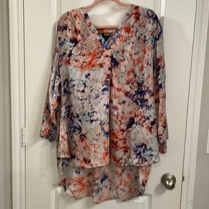 a.n.a. Woman hi/lo long sleeve blouse